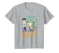 Phineas & Ferb Graffiti T-Shirt, Youth, Heather Grey, Medium