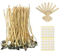 Phinicco 50 PCS 6 inch Hemp Candle Wicks kit, 2.5mm Beeswax Candle Wicks for DIY Bulk Natural Candle Wicks for Beeswax Candle Making Hemp Edible Candle Wick for Butter Candle