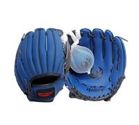 PHINIX 9" PVC Baseball Glove Tee Ball Mitts and Foam Ball for Kids Beginner Play Training Right Hand Throw Navy