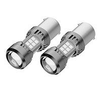 PHINLION 1156 LED Red Bulbs, Super Bright 3200 Lumens 2396 3497 P21W 7506 LED Light Replacement for 3rd Stop Brake Tail or Rear Turn Signal Blinker Lights, Non-polarity, Pack of 2