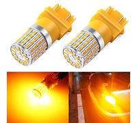 Phinlion 3157 LED Bulb Amber Yellow, Super Bright 3156 3056 3457 4057 4157 Turn Signal Bulbs for Front Rear Blinker Parking DRL Side Marker Lights, Pack of 2