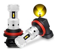 Phinlion 3800 Lumens H8 H11 LED Yellow Fog Light Bulbs Super Bright H11LL H16 LED Bulb Replacement for Car Truck DRL and Fog Lights Lamps, 3000K Golden Yellow, H11/H8/H16
