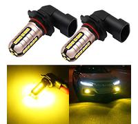 PHINLION H10 9140 9145 Yellow LED Fog Light Bulbs 3000 Lumens Super Bright 3030 27-SMD 9040 9045 9055 9155 LED Bulb Replacement for DRL or Fog Lamps, Golden Yellow