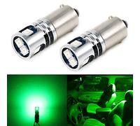 PHINLION Super Bright 2835 5-SMD BA9 BA9S 57 756 1816 1891 1893 3893 3886X 64111 LED Green Bulbs for Courtesy Interior Dome Map Reading Glove Box License Plate Instrument Panel Lights