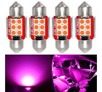 PHINLION Super Bright DE3175 LED Purple Bulb 3030 6-SMD Festoon 1.25" 31mm DE3021 DE3022 Miniature LED Bulbs for Car Interior Map Dome Trunk Courtesy Light, Pack of 4