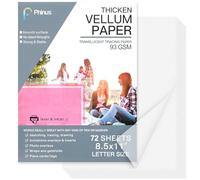 Phinus 72 Sheets Vellum Paper, Translucent Vellum Jackets Vellum Tracing Paper 8.5 x 11, Vellum Paper Printable for Sketching, Invitation Belly Bands, Gift Box Liners