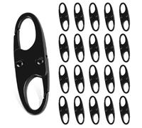 Phinus Lock Combo, Total 21PCS Clips Anti-Theft, S Shaped Zipper Locks, Locks Anti-Theft for Luggage, Clothing, Backpacks, Boots, Purses, Travel Outdoor Sports - Black