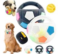 phiorine Dog Ball with Handle, 2026 Upgraded Waterproof Dog Soccer Ball Toy, Bite Training Toy for All Dogs, Toys for Water Play, Training (2PC-A-C)