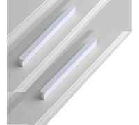 PhIree 2 Pieces Closet Handle White Drawer Handle Round Head Cabinet Knobs Door Handle Aluminum Cabinet Pulls T-Shaped Door Levers (Hole Distance 96Mm)/White/Length 500Mm