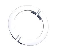 PhIree 2 Pieces Drawer Pulls Half Circle Cabinet Knobs Zinc Alloy Semi Circle Door Knobs Cupboard Handle Door Levers,Hole Distance 128Mm (Brushed Color)/Chrome