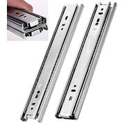 PhIree Hardware Drawer Slides Push to Open Drawer Runner Drawer Slide, Full Extension Rail, Ball Bearing, Side Mounting, Three-Section Thickening/28In(700Mm)