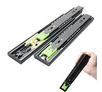 PhIree Push to Open Drawer Runner 250Mm 3-Fold Ball Beaslide Rail Full Extension,Removable,for Kitchen Drawers, Wardrobes，2 Pack/300Mm/12In
