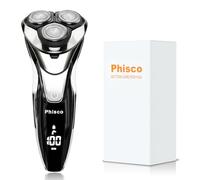 Phisco RMS8112-QuietPlus Men's Rechargeable Electric Razor - Cordless Wet & Dry Shaver with Precision Trimmer and Ultra-Quiet Operation