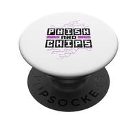 Phish And Chips Hacker Hacking Computer It Hack PopSockets Adhesive PopGrip