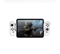 Phistone Switch Joycon Controller Holder for Mobiles and Tablets | Enhance Your Mobile Gaming with a Comfortable & Adjustable Grip | Compatible with Android/iOS/iPhone/iPad(Supports 12-25CM) (White).
