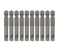 PHITUODA 10 Pcs SL6 Magnetic Slotted Screwdriver Bits, 2 Inch S2 Steel Flat Head Screwdriver Bits, 1/4" Hex Shank for Impact Drivers
