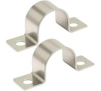 PHITUODA 14 Pack 1 Inch Stainless Steel Conduit Clamps, U-Shape Bracket Pipe Clamps 2 Hole Fixing Clips, Universal Strap for Tube Pipe or Wire Cord Installation - Fits OD 25 mm(1") Tube