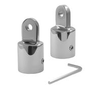 PHITUODA 2 PCS Bimini Top Cap, 7/8 inch Stainless Steel Eye End Cap Heavy Duty Fittings, Marine Grade Parts for Boats with L Shape Hex Key/Boat Owners