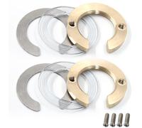 PHITUODA 2 Set 1.22inch/31mm Kitchen Faucet Fixing Nut Kit, C Type Antiloosing Faucet Lock Nut Cap for Kitchen Bathroom Washer Faucet Fixing Fastening (Stainless Steel, Brass)