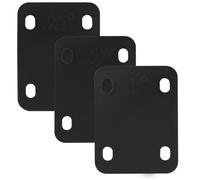 PHITUODA 3 Pack Guitar Neck Shims, 0.25°, 0.5°, and 1°Degree Nylon Gasket, Plastic Neck Plate for Guitar Bass Repair(Black, 3 x 2.2inch)
