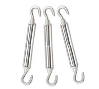 PHITUODA 3pcs M8 Stainless Steel 304 Hook & Hook Turnbuckles Adjustable Wire Rope Tensioner