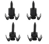 PHITUODA 4 Pack Black Guitar String Tree Metal Guides Retainer Replacement with Screws, Compatible with Fender Strat, Tele Style Electric Guitars