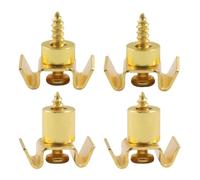PHITUODA 4 Pack Gold Guitar String Tree Metal Guides Retainer Replacement with Screws, Compatible with Fender Strat, Tele Style Electric Guitars