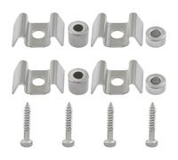 PHITUODA 4 Pack Silver Guitar String Tree Metal Guides Retainer Replacement with Screws, Compatible with Fender Strat, Tele Style Electric Guitars