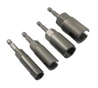 PHITUODA 4 Pcs 1/4" Hex Shank Power Wing Nut Drill Driver Set, Hex Shank Nut Driver for Slot Wing Nuts Drills, Eye Bolts, Panel Screws(10mm,11mm,16mm,18mm)