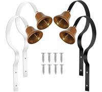 PHITUODA 4 Pcs Shopkeepers Bell for Door Opening, Antique Door Bell Wall Mounted Metal Doorbell Hanging Door Bells Ring Bells, Dog Training Bells for Potty Training