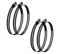 PHITUODA 4Pcs 5 Inch Stainless Steel Adjustable 105-127mm Size Range Worm Gear Hose Clamp, Fuel Line Hose Pipe Clamp for Plumbing, Automotive and Mechanical Application