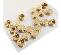 PHITUODA 8 Pcs 3/4" NPT Male Pipe Plug, Brass Fitting Hex Counter Sunk Pipe Plug with Internal Hex Drive, Hex Thread Socket Pipe Plug Kit