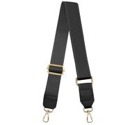 PHITUODA Black Leather Purse Strap Wide Adjustable Shoulder Purse Strap Handbags Replacement Crossbody Straps with Swivel Clasps, 33~55inch