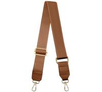 PHITUODA Brown Leather Purse Strap Wide Adjustable Shoulder Purse Strap Handbags Replacement Crossbody Straps with Swivel Clasps, 33~55inch