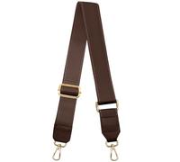 PHITUODA Dark Brown Leather Purse Strap Wide Adjustable Shoulder Purse Strap Handbags Replacement Crossbody Straps with Swivel Clasps, 33~55inch