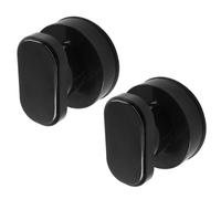 PHITUODA Powerful Suction Cup Glass Mirror Door Handle, Black, 2 Pack