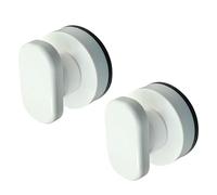 PHITUODA Powerful Suction Cup Glass Mirror Door Handle, White, 2 Pack