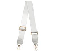 PHITUODA White Leather Purse Strap Wide Adjustable Shoulder Purse Strap Handbags Replacement Crossbody Straps with Swivel Clasps, 33~55inch