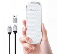 PHIXERO P10PRO External NVMe SSD 512GB, Up to 1050MB/s, USB 3.2 Gen2, Includes 2-in-1 USB C Cable, Portable Hard Drive for iPhone 15+/Android/Windows/Mac, White