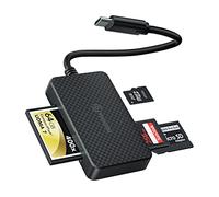 PHIXERO SD Card Reader for Camera Memory Card, 4 in 1 Micro SD/CF/MS/SD Card Reader USB C with 5Gbps Super Speed Memory Card Reader Compatible with Laptop, Phone with USB-C Port and More USB C Devices