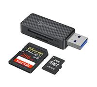 PHIXERO USB 3.0 SD Card Reader, 2-in-1 Simultaneous SD and Micro SD Card Reader, 5Gbps Super Speed, Supports SD/SDHC/SDXC and Micro SD/SDHC/SDXC, Plug & Play for Windows, Mac, Linux PCs and Laptops