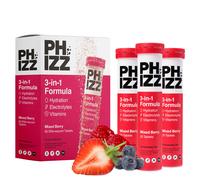 Phizz - 3-in-1 Tablets Mixed Berry Hydration, Electrolytes and Vitamins Effervescent x 60 Tablets for Men and Women