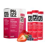 Phizz 3-In-1 Tablets Mixed Berry Hydration, Electrolytes And Vitamins Effervescent X 60 Tablets In Clear Clear One Size