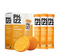 Phizz - 3-in-1 Tablets Orange Hydration, Electrolytes and Vitamins Effervescent x 60 Tablets for Men and Women