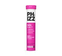 Phizz Daily Energy 3-In-1 Formula, Hydration, Electrolytes & Vitamins Effervescent Tablets Apple & Blackcurrant 20 Tablets