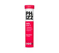 Phizz Daily Energy 3-In-1 Formula, Hydration, Electrolytes & Vitamins Effervescent Tablets Mixed Berry 20 Tablets