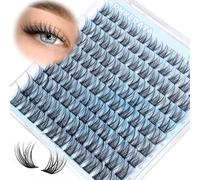 PHKERATA Natural Individual Eyelashes, Wispy Cluster Lashes, 110Pcs Cluster Eyelash Extensions, C Curl Individual Lashes 10-16MM Mix Length, Natural Look Lashes Clusters with Thin Lash Band