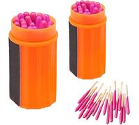 PHKO Outdoor Matches Kit, 2 Sets of 20 Windproof Waterproof Matches, Easy to Ignite, Safe, Long-life Protective Box, Ideal for Camping, Hiking, Survival Tool