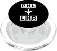 PHL to LHR Flight Route Philadelphia London Codes PopSockets PopGrip for MagSafe