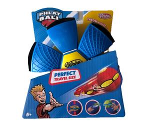 Phlat Ball Blue Yellow Outdoor Throw Disc Toy Age 5+ New Sealed Free UK P&P